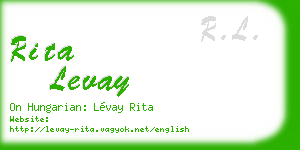 rita levay business card