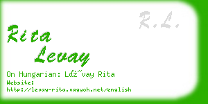 rita levay business card
